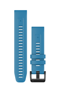 Quick Release remme (22 mm), Gennemskinnelig Whitestone/Turkis med sølv hardware 2
