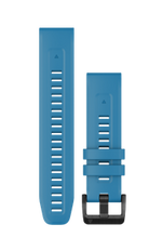 Quick Release remme (22 mm), Gennemskinnelig Whitestone/Turkis med sølv hardware 2
