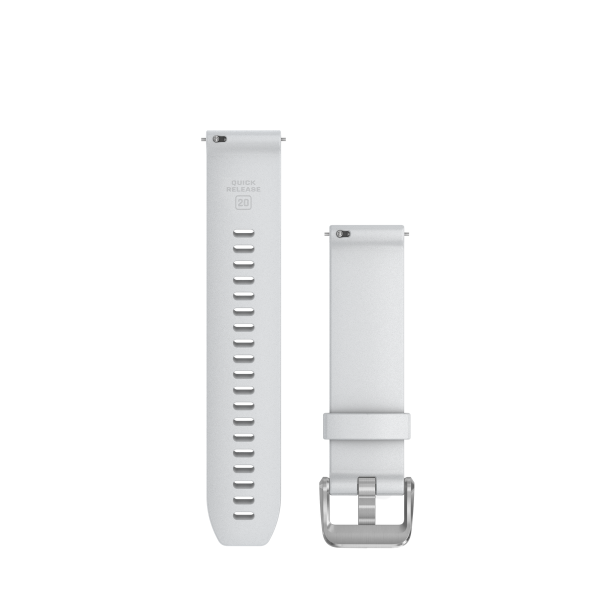 Quick Release remme (20 mm), Hvid, sølv hardware 2