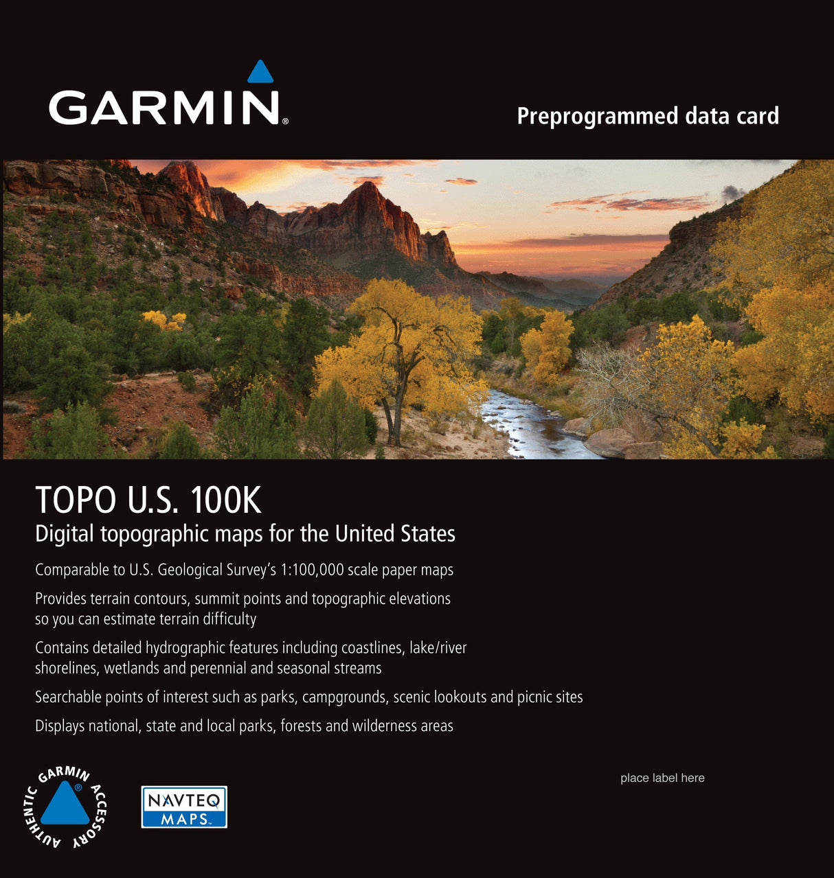 MicroSD™/SD™ kort: TOPO U.S. 100K 3