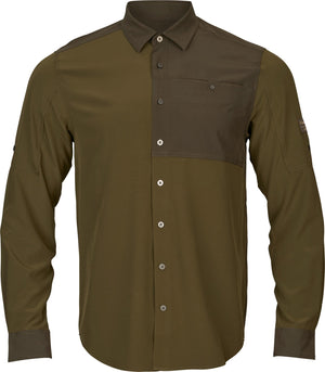 Logmar Lättviktig L/S-skjorta Dark olive/Willow green - Härkila