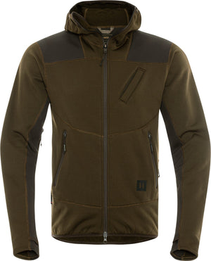 Deer Stalker fleece-hoodie Willow green/Shadow brown - Härkila