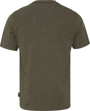 Frilufts-t-shirt Pine green melange - Seeland