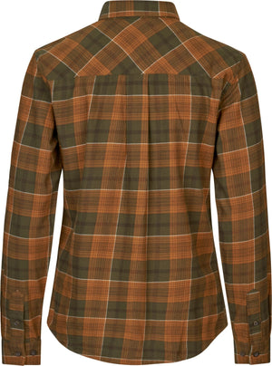 Skye Flannel skjorta för kvinnor Grizzly Brown/Terracotta Check - Seeland