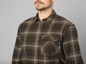 Glen Flanellskjorta Pine green rutig - Seeland