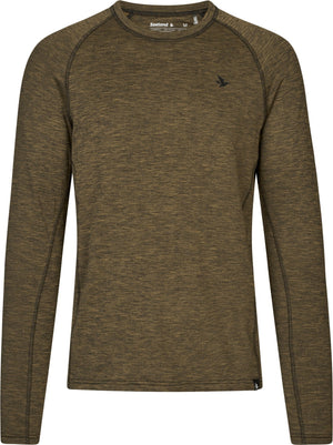 Peak T-tröja Military Olive Melange - Seeland