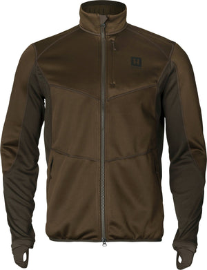 Skandinavisk fleecejacka Willow green/Deep brown - Härkila