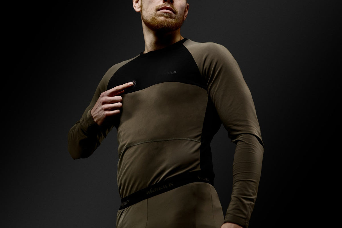 Heat L/S T-shirt Willow green/Svart - Härkila