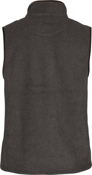 Woodcock Earl Fleece väst Dark Grey Melange - Seeland