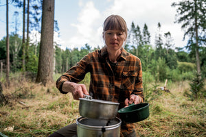 Skye Flannel skjorta för kvinnor Grizzly Brown/Terracotta Check - Seeland