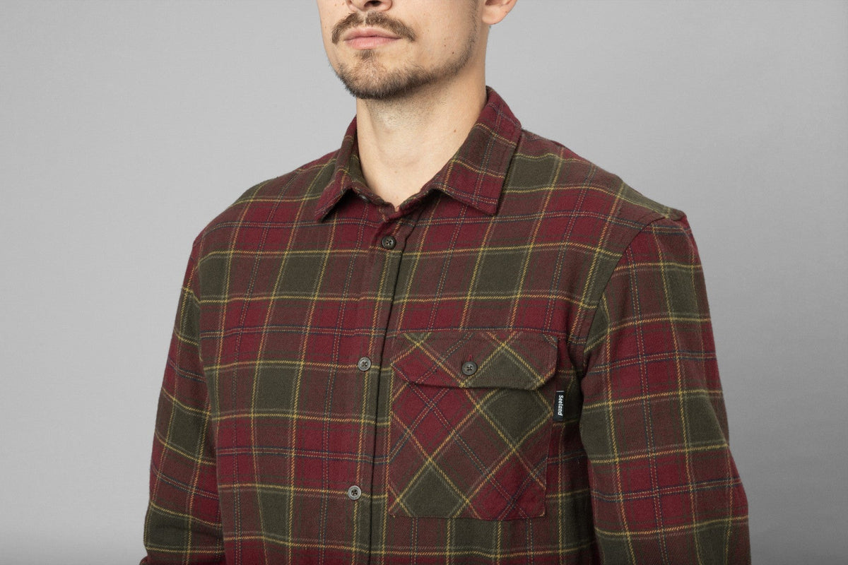 Glen Flanellskjorta Red forest check - Seeland