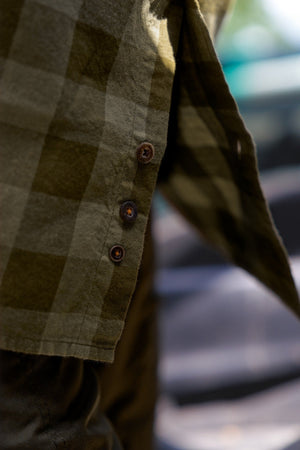 Skandinavisk L/S-skjorta Dark olive check - Härkila