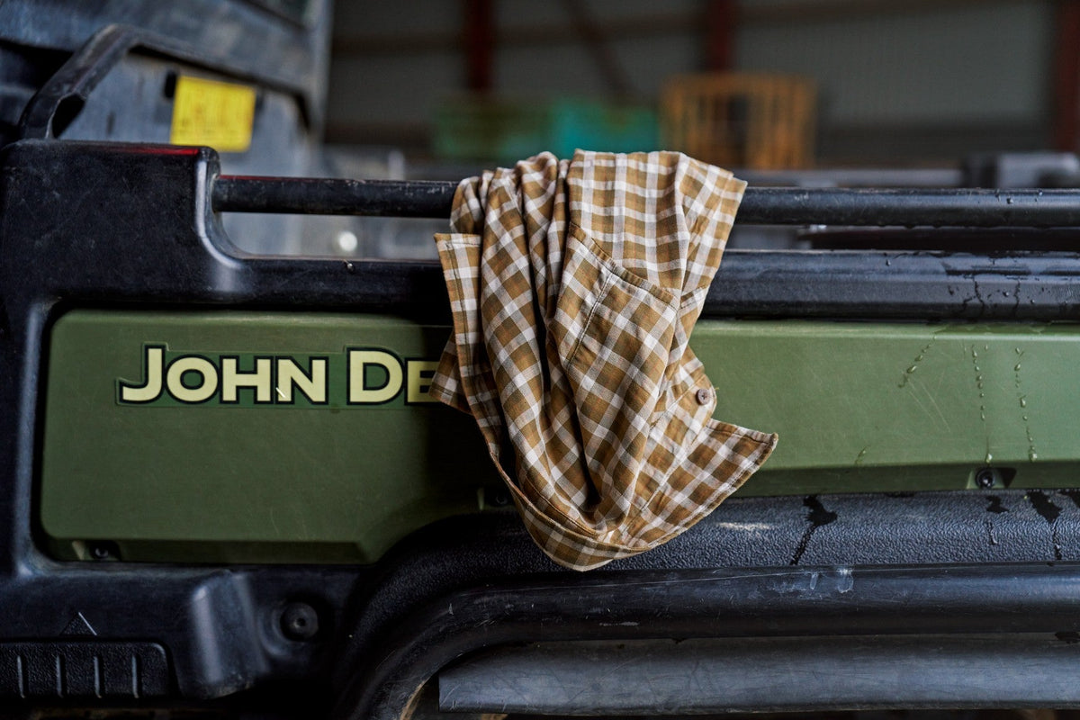Fjäll L/S damsskjorta - Dark olive check - Härkila