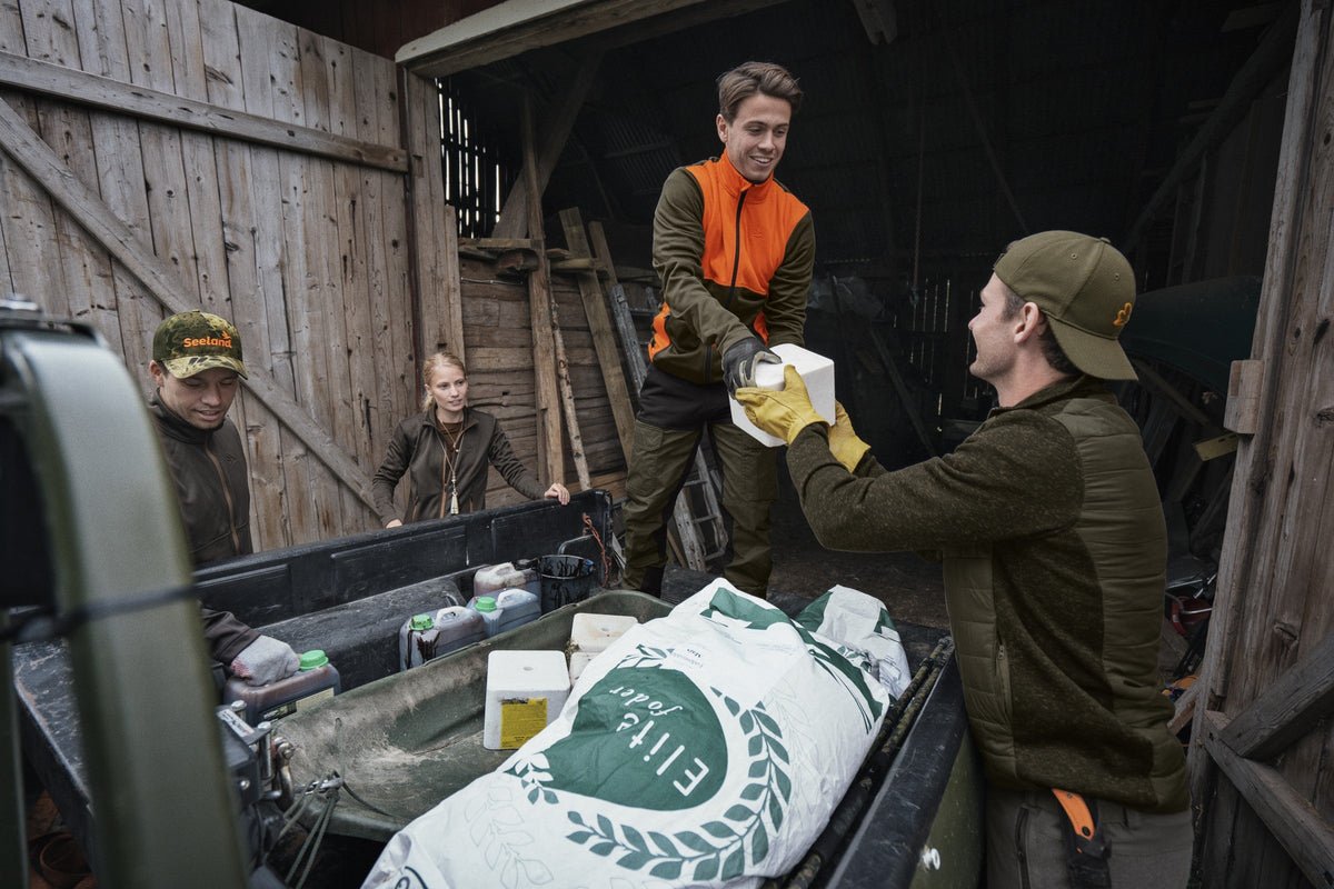 Elliot fleece Pine green/Hi-Vis orange - Seeland