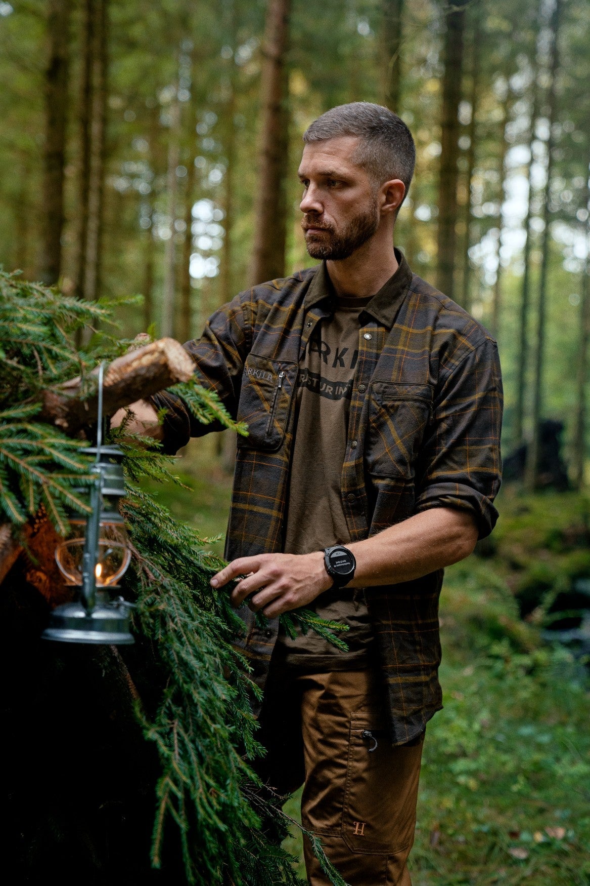 Pajala Skjorta - Mellow brown check - Härkila
