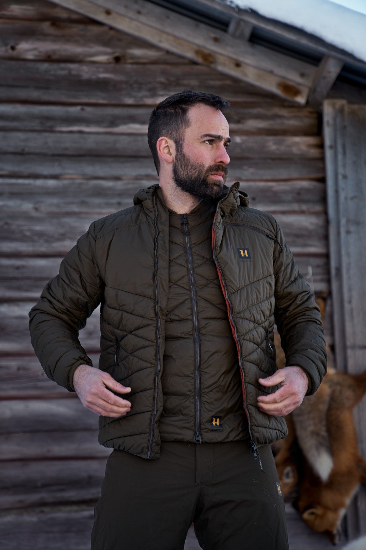 Logmar isolerad packbar väst Willow green - Härkila