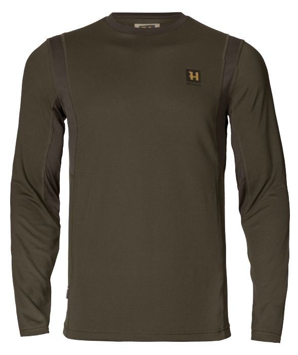 Forest Hunter långärmad T-shirt Hunting green/Shadow brown - Härkila