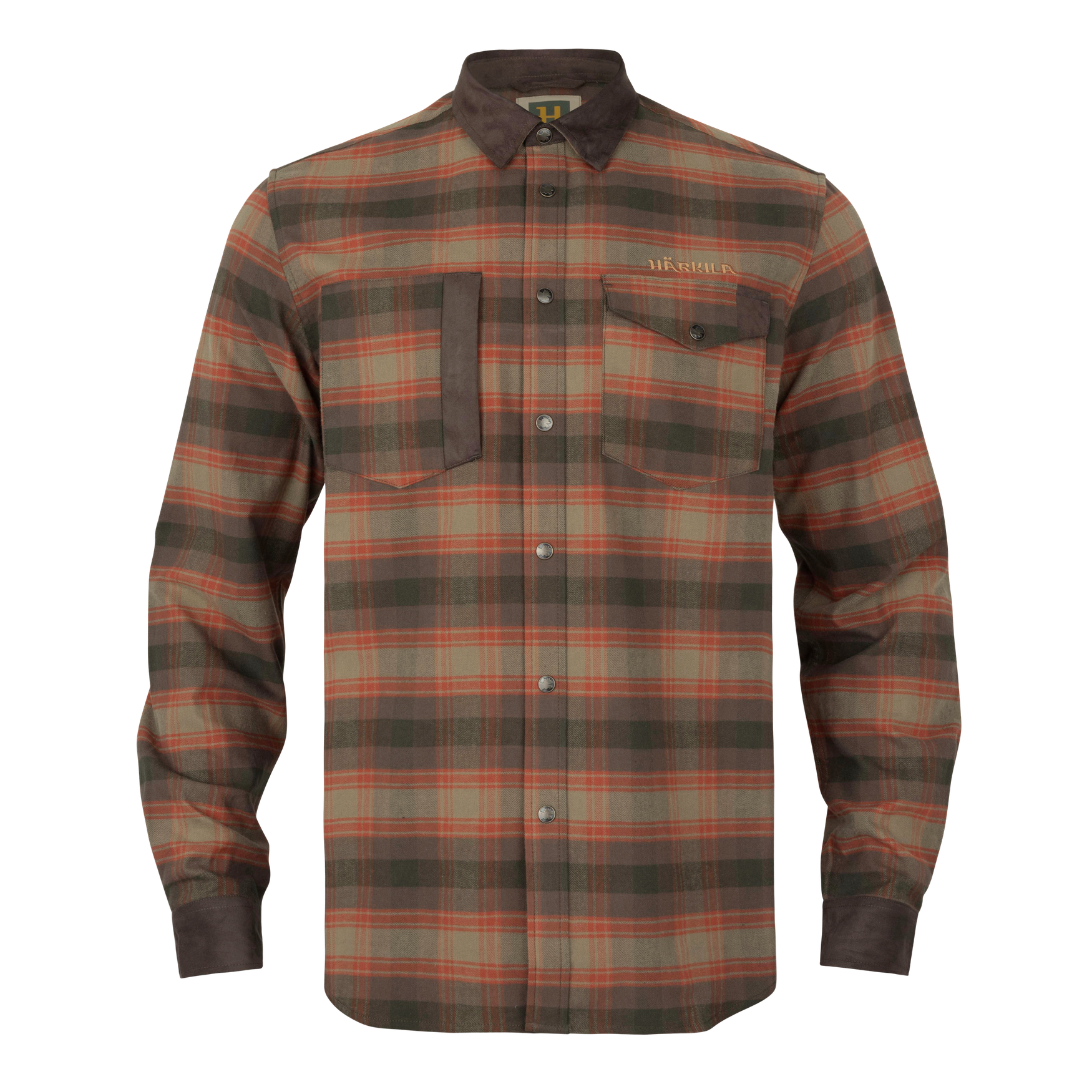 Aivak L/S skjorta - Autumn Orange Check – Härkila