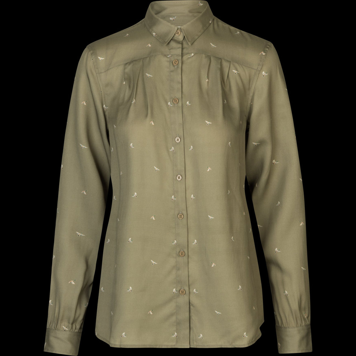Abigail L/S tröja Dam Dust green/Flying ducks - Härkila
