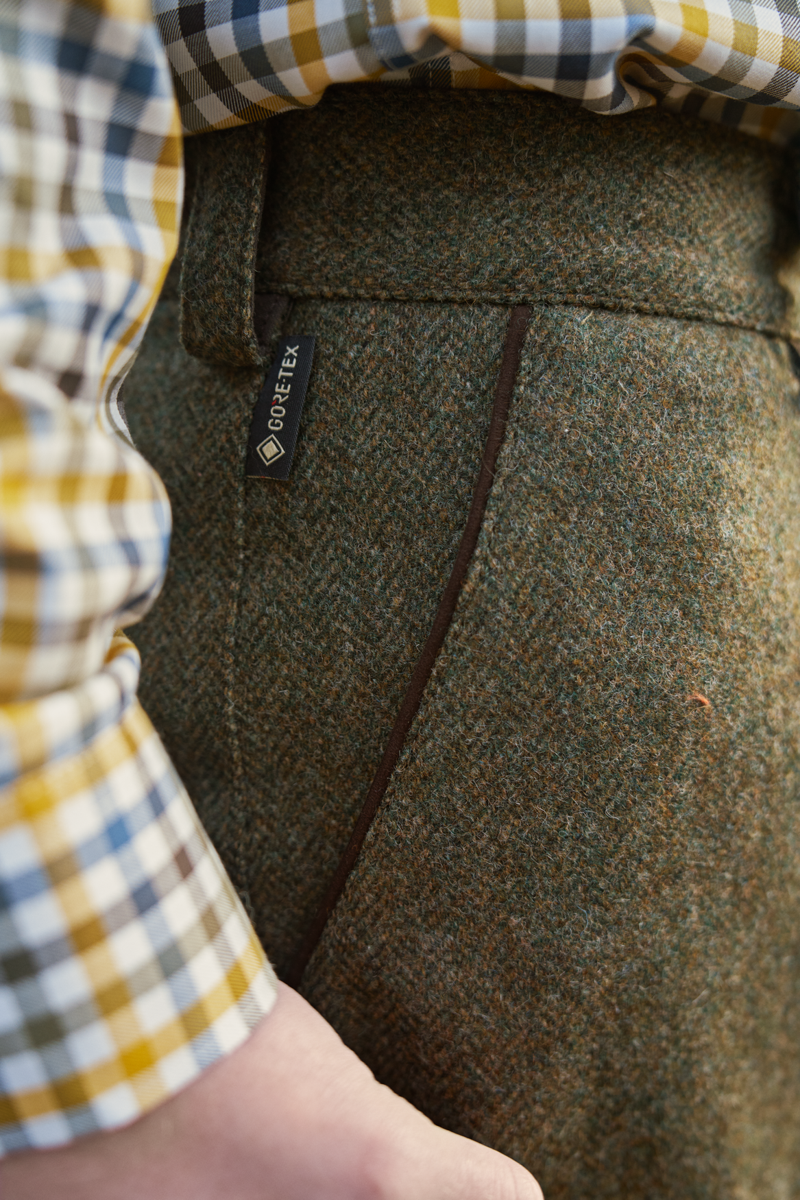 Kenmore GTX-Byxor - Forest Green/Herringbone – Härkila