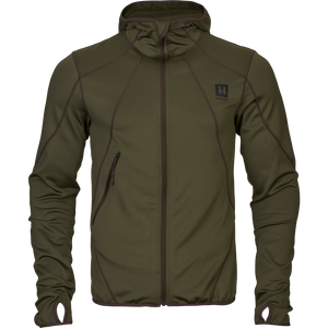 Deer Stalker Fleece-huvtröja med full dragkedja Willow green - Härkila