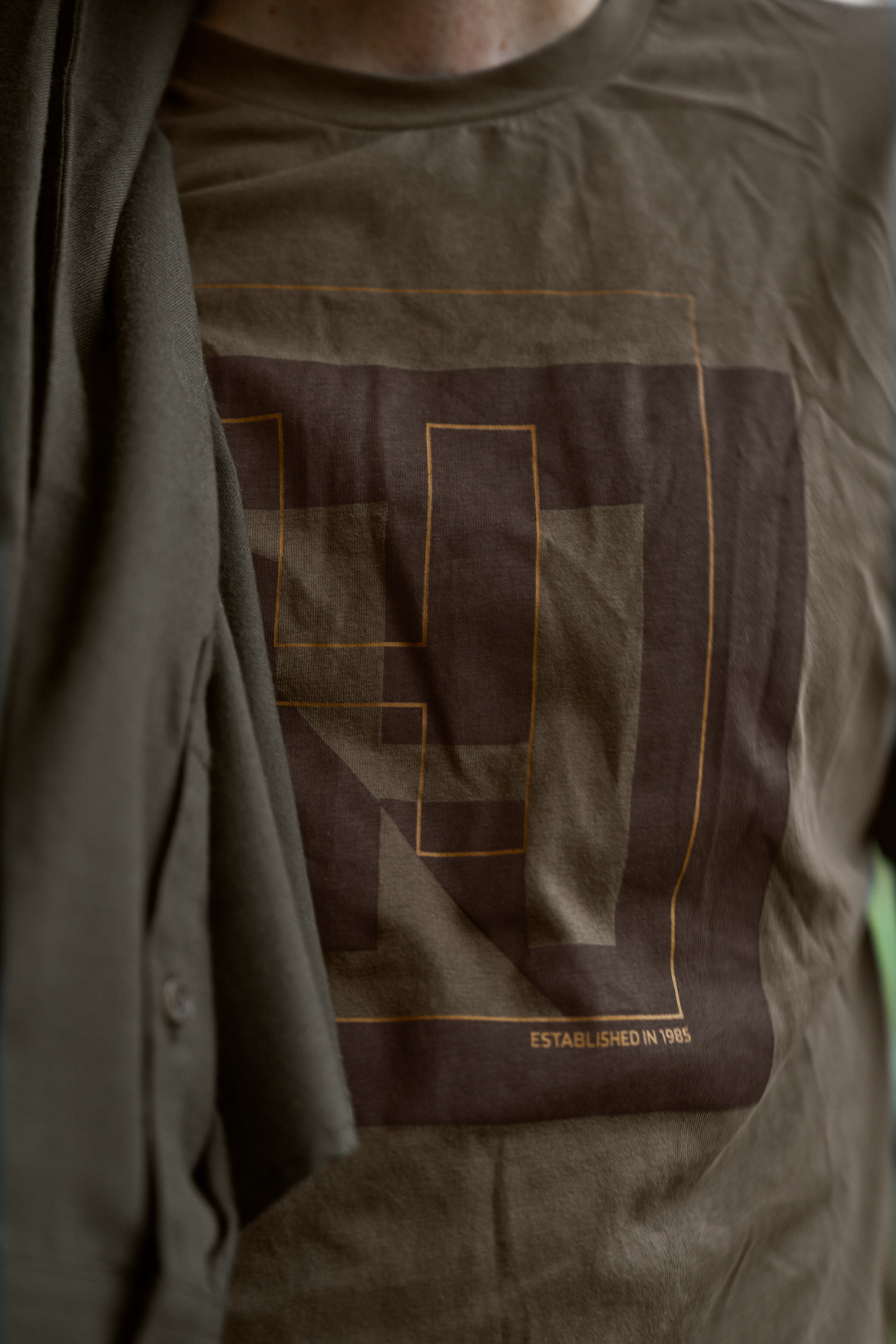 H-logo kortärmad T-shirt Major brown