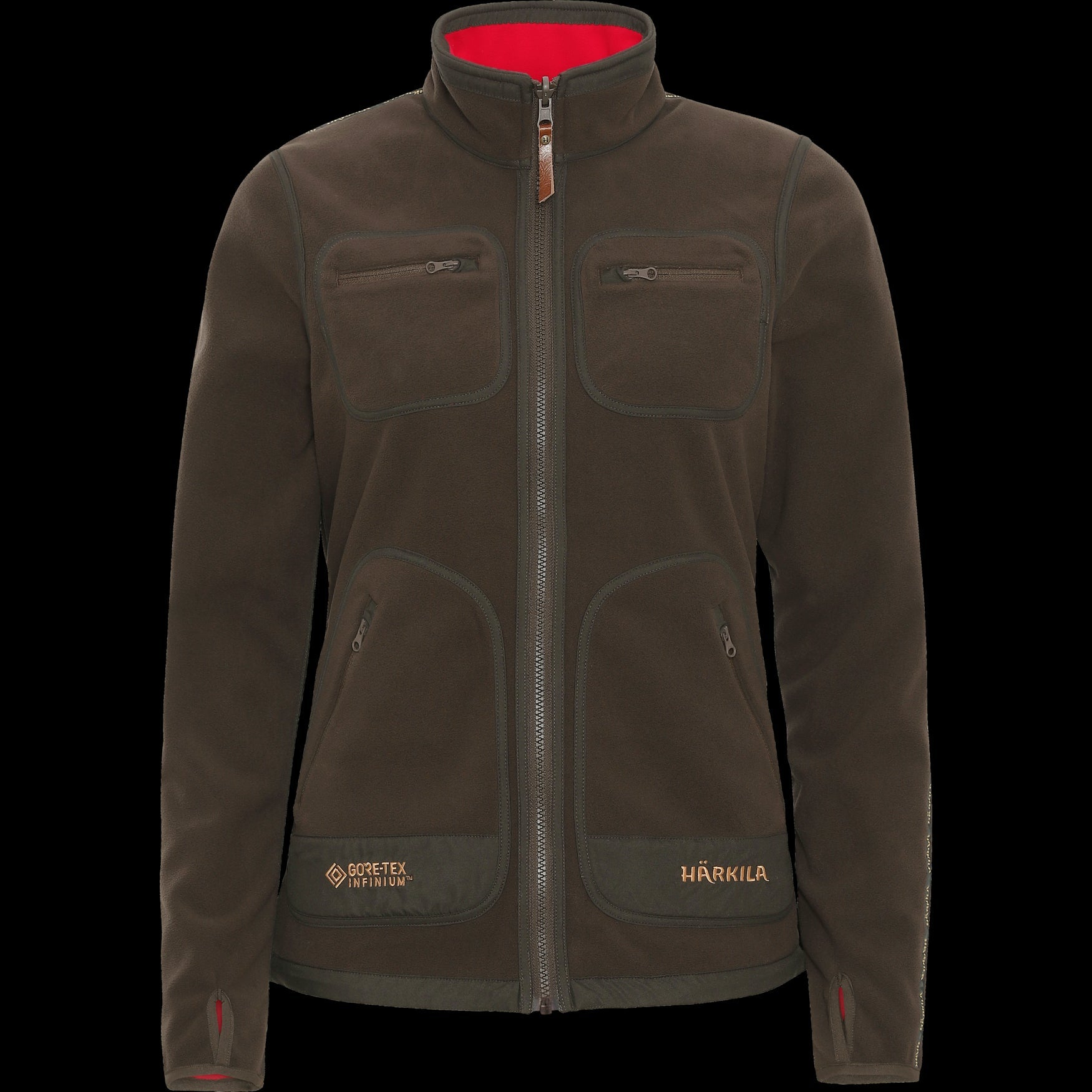Kamko fleece Dam - Brun/Röd - Härkila