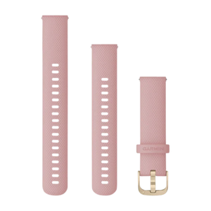 Quick Release remme (20 mm), Blush Pink vævet nylon, lys guld hardware 2