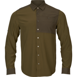 Logmar Lättviktig L/S-skjorta Dark olive/Willow green - Härkila