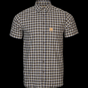 Fjell S/S-skjorta Naval Blue Check - Härkila