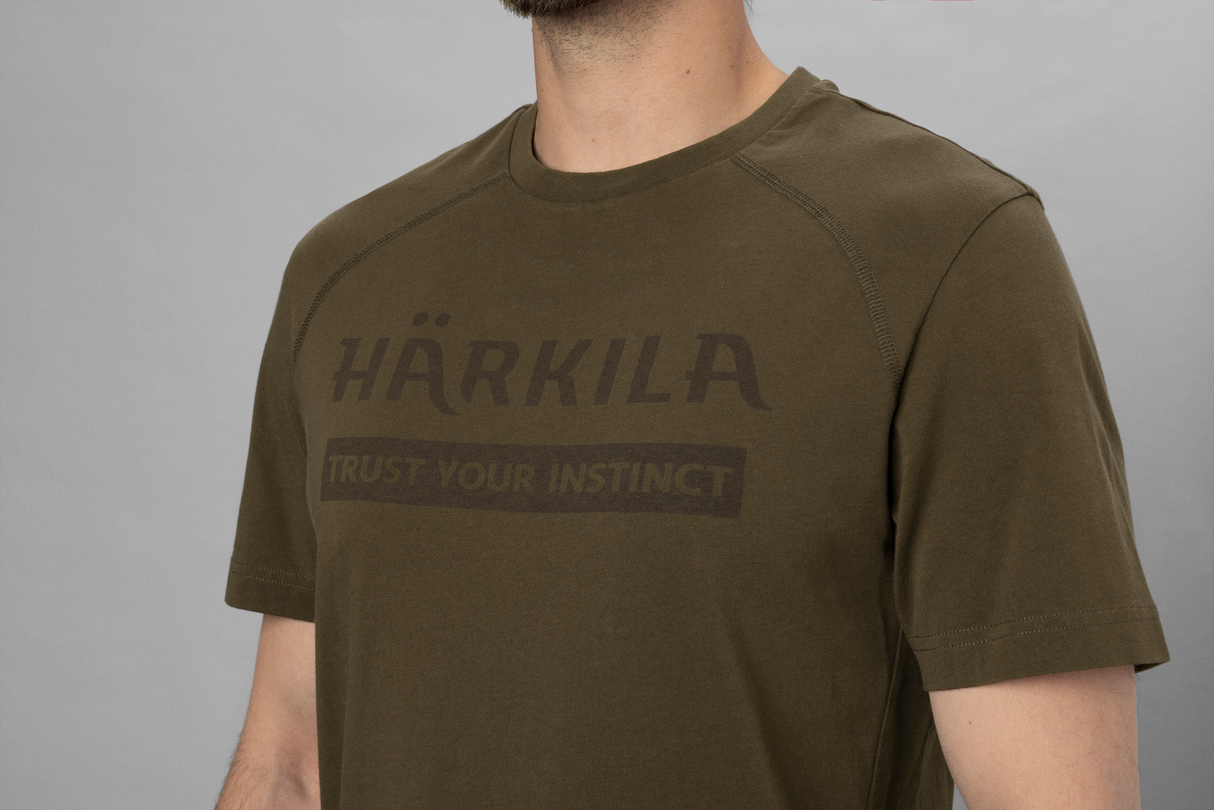 Logo kortärmad T-shirt Willow green - Härkila