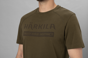 Logo kortärmad T-shirt Willow green - Härkila