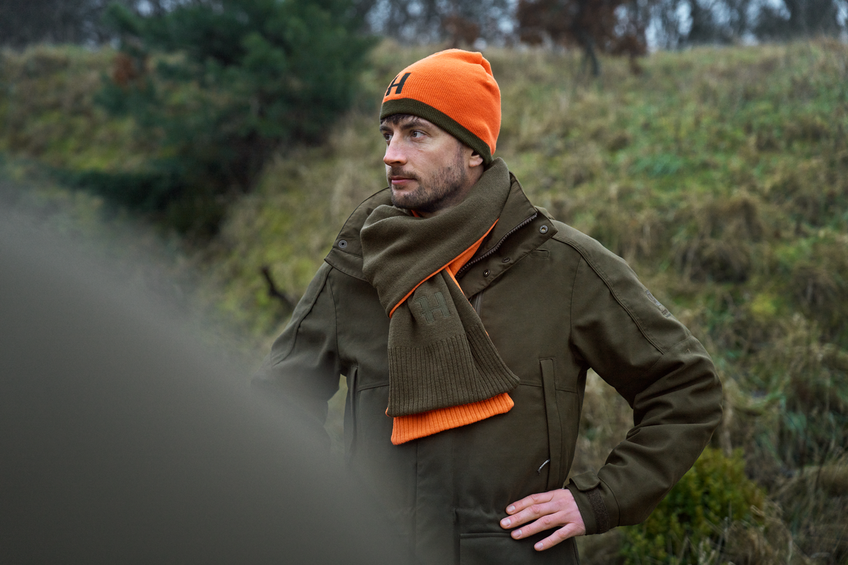 Vändbar mössa Willow green/Orange