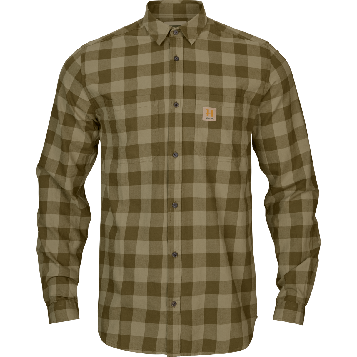 Skandinavisk L/S-skjorta Dark olive check - Härkila