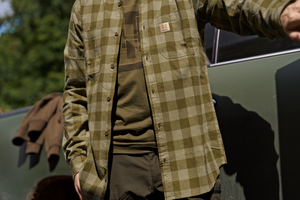 Skandinavisk L/S-skjorta Dark olive check - Härkila