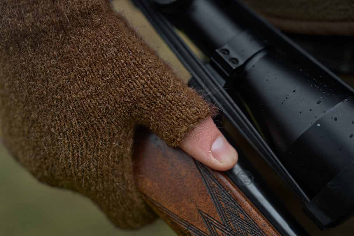 Alpacka Halvfingerhandskar - Pinecone Brown – Härkila