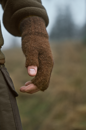 Alpacka Halvfingerhandskar - Pinecone Brown – Härkila