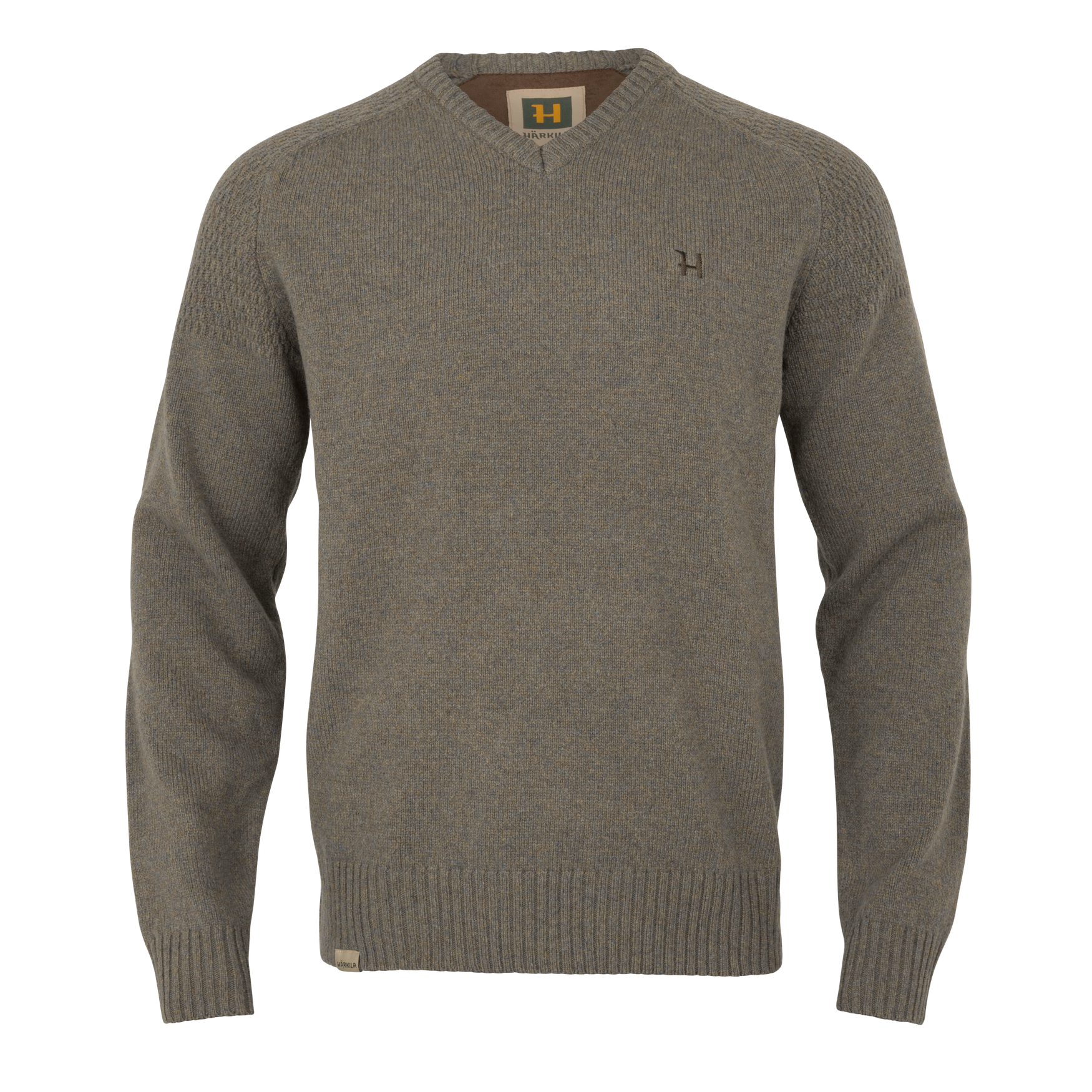 Vincent Merino V-Neck Tröja - Dark sand – Härkila