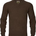 Merino V-ringad tröja Demitasse brown – Härkila