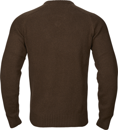 Merino V-ringad tröja Demitasse brown – Härkila