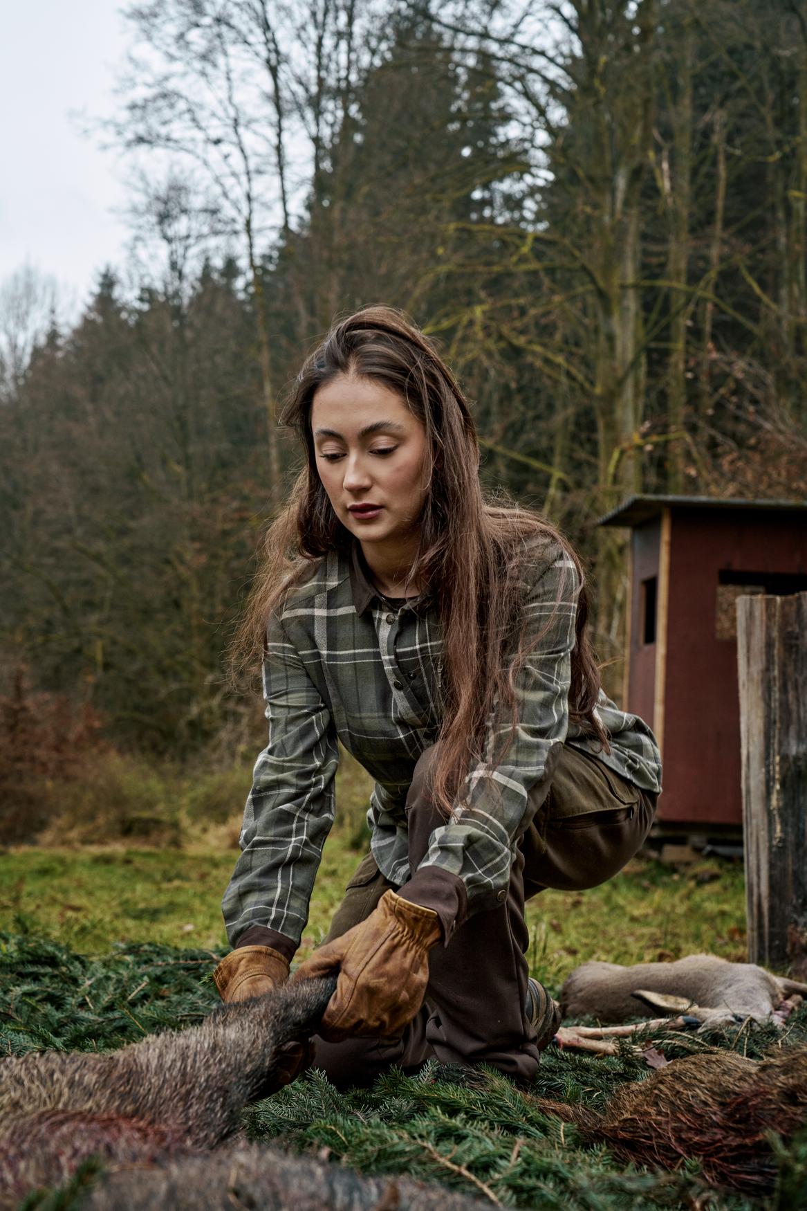 Pajala L/S Skjorta Dam - Olive Check – Härkila