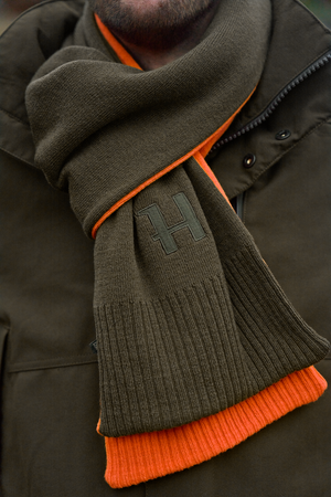 Vändbar halsduk Willow green/Orange