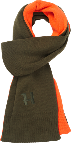 Vändbar halsduk Willow green/Orange