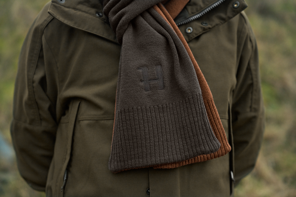 Vändbar halsduk Shadow brown/Rustique clay