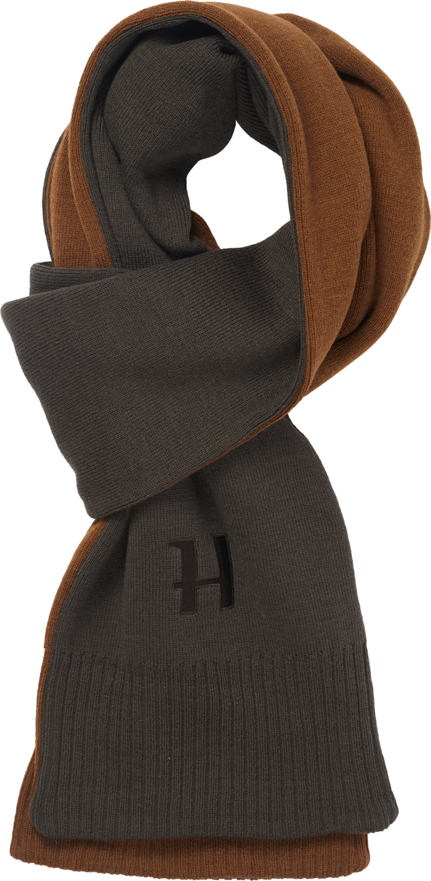 Vändbar halsduk Shadow brown/Rustique clay