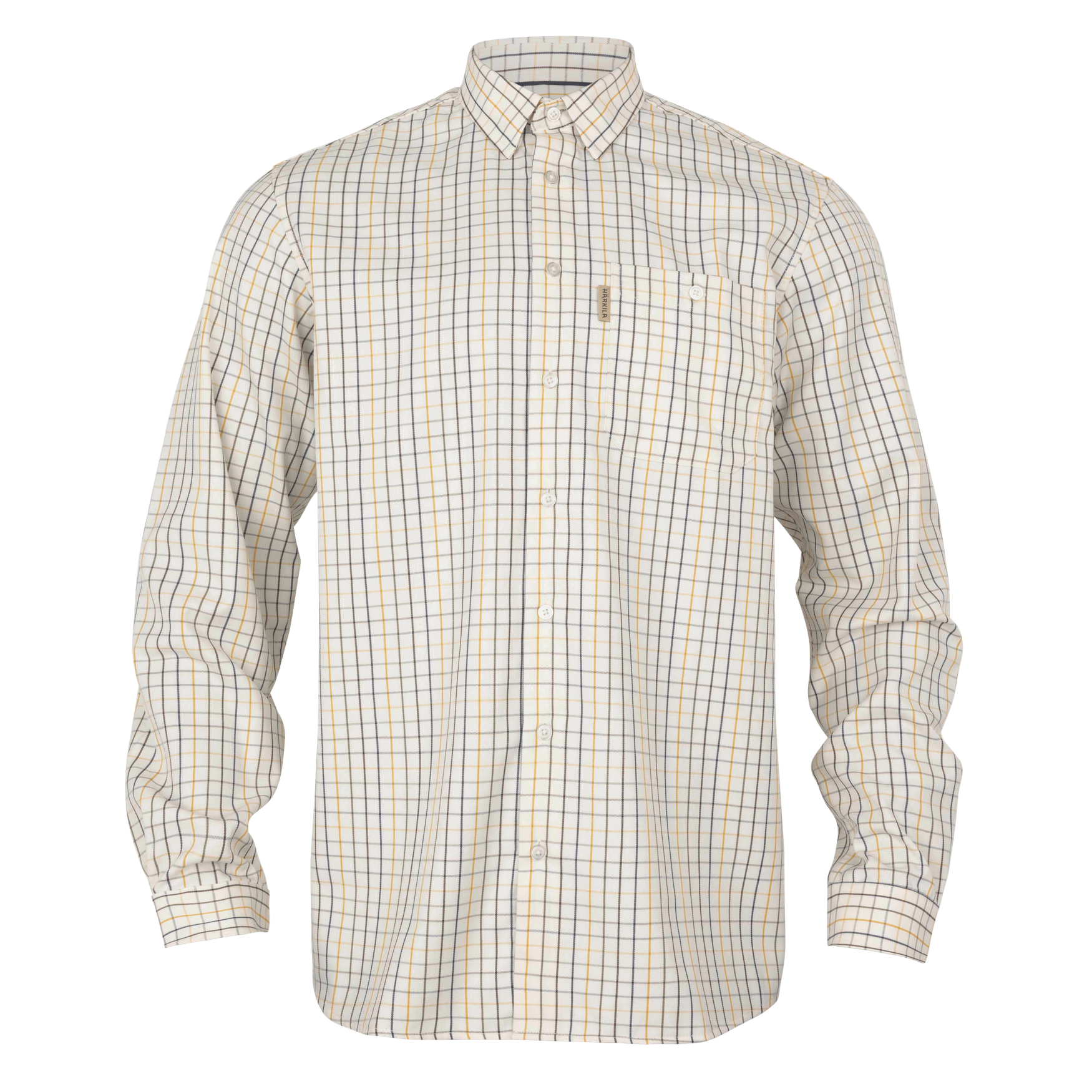 Haywood ullblandning L/S skjorta - Arrowwood Yellow Check – Härkila