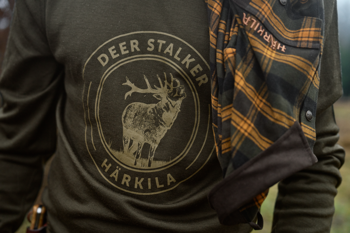 Game långärmad t-shirt Willow green stag