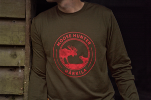 Game långärmad T-shirt Willow green moose