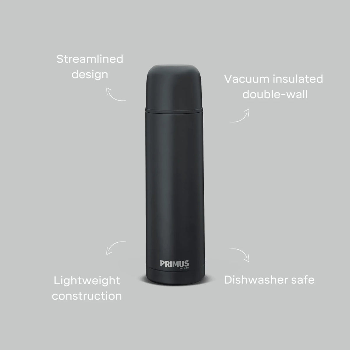Classic Light Vakuumflaska Svart / 1.0 L – Primus