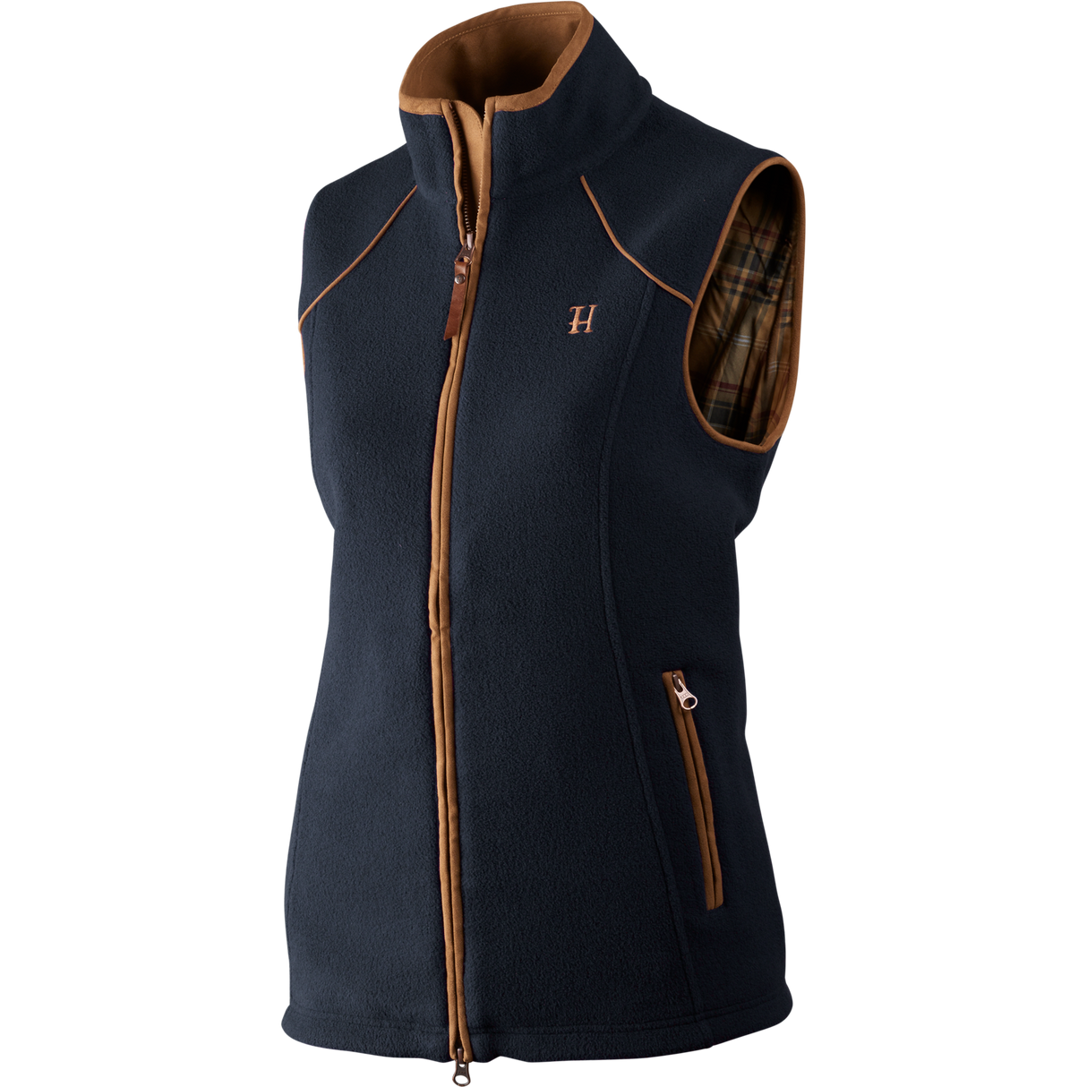 Sandhem lady fleece väst Dark navy melange - Härkila